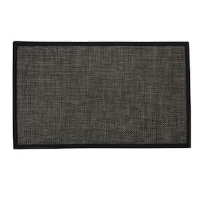 Tapete pratik preto 100cmx140cm sala e cozinha - jolitex