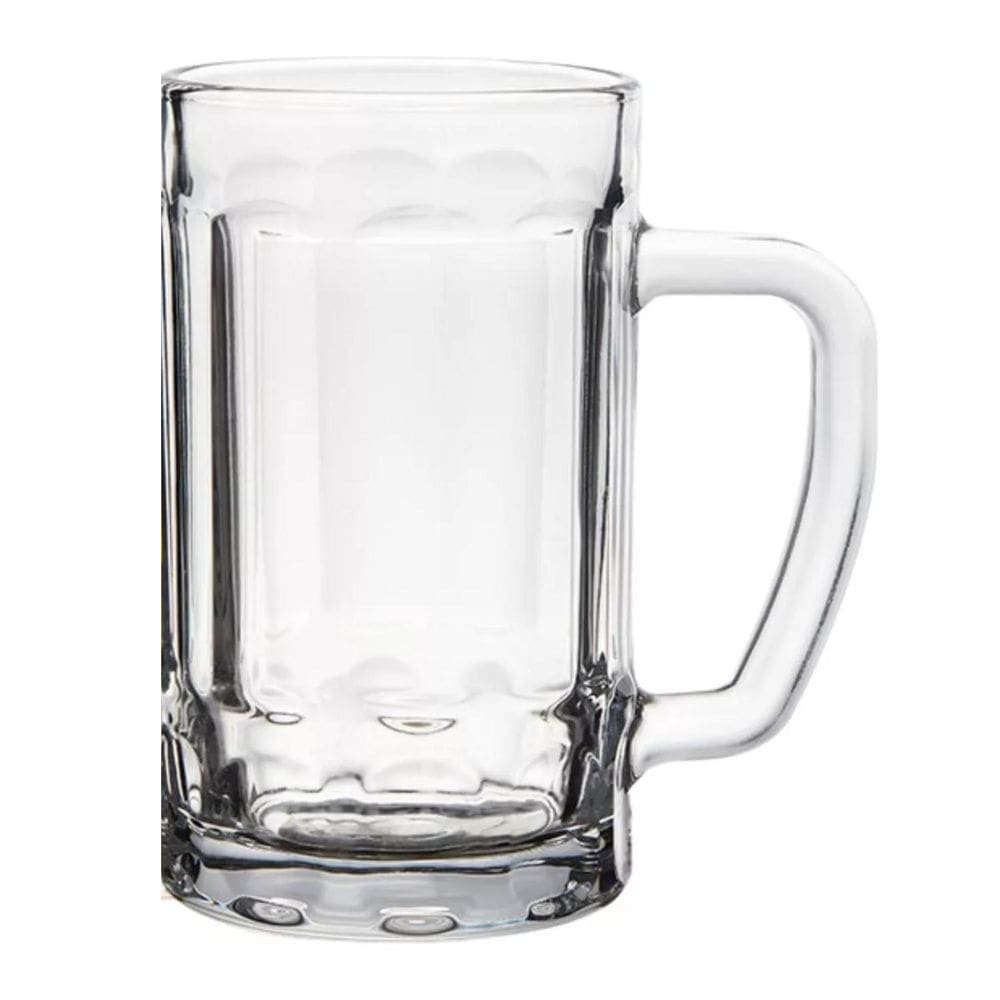 Caneca Copo De Chopp Cerveja De Vidro 390Ml Bar Resistente