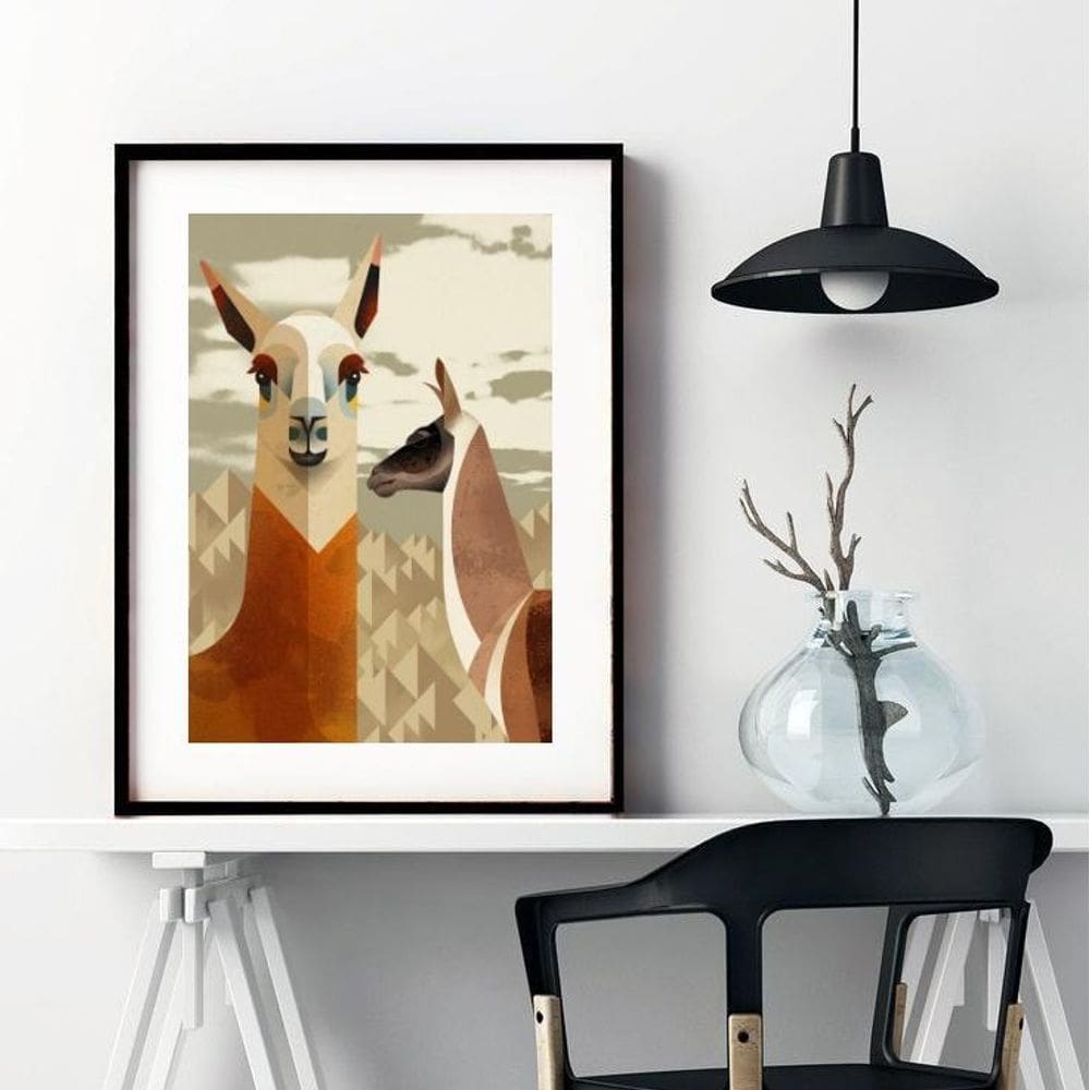 Quadro Decorativo Alpacas - 60X48Cm