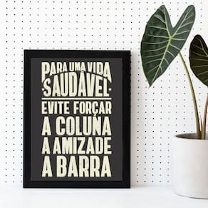 Quadro conselho vida saudável 33x24cm