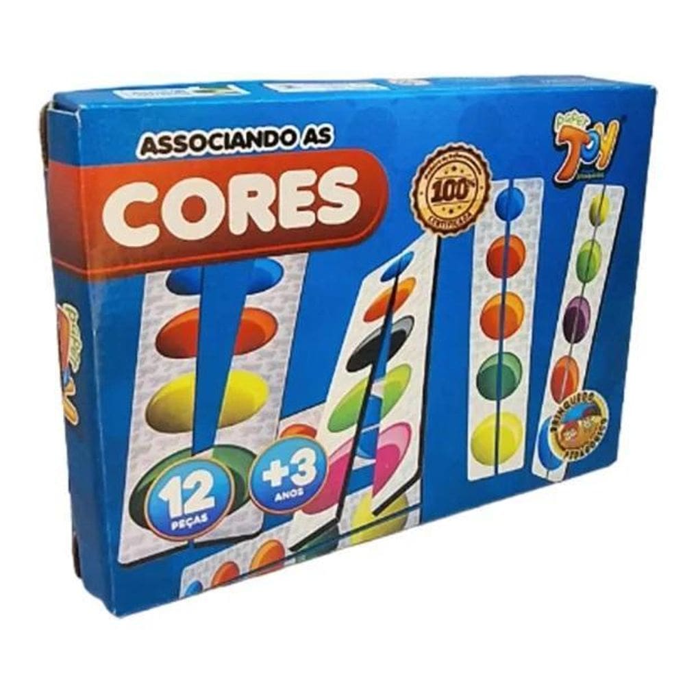 Brinquedo Associando As Cores 12 Peças +3 Anos Em Mdf Paper