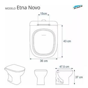 Assento almofadado etna preto