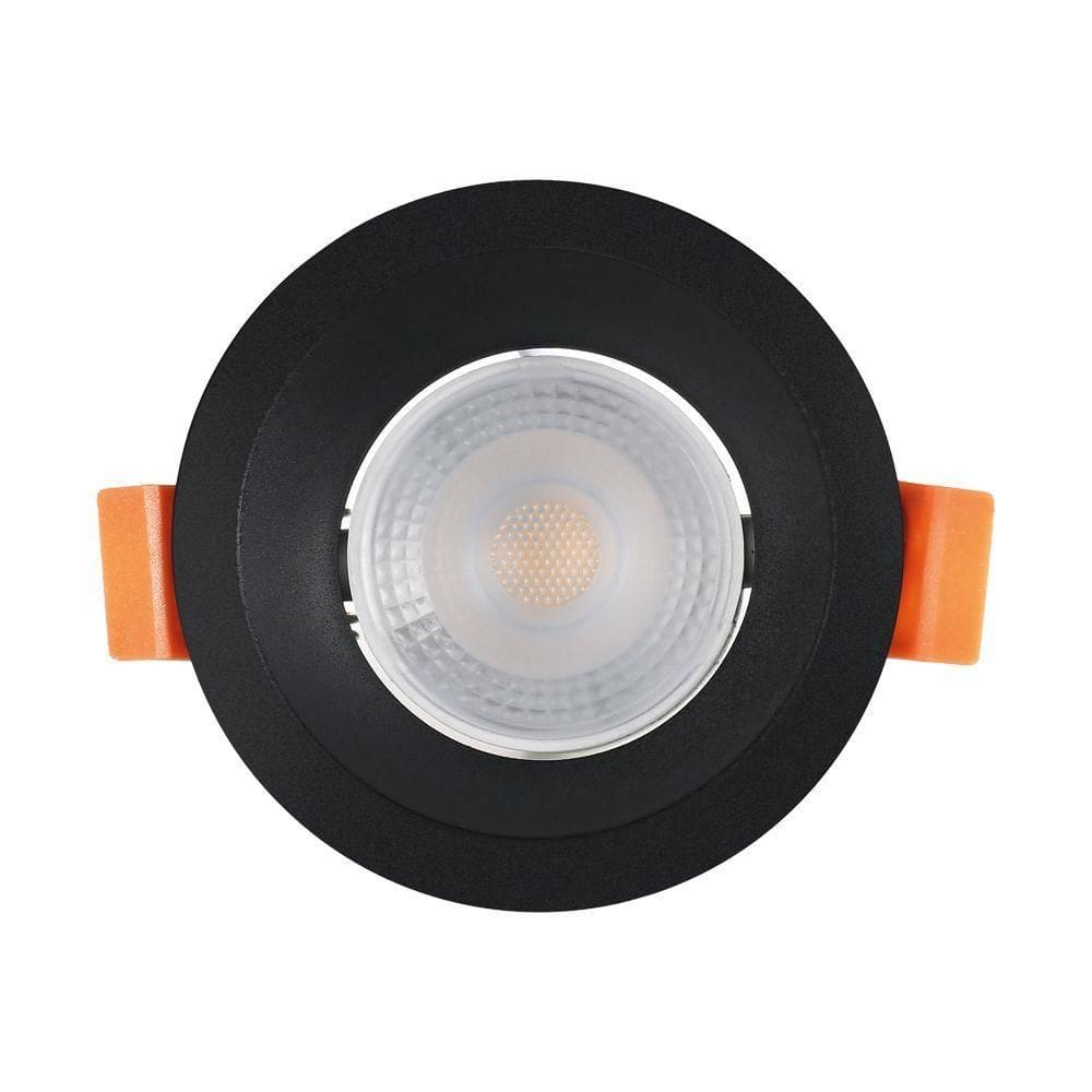 Kit 10 Spot De Led Recuado Embutir Redondo 6w Bivolt Preto Blumenau 6500k Luz Fria
