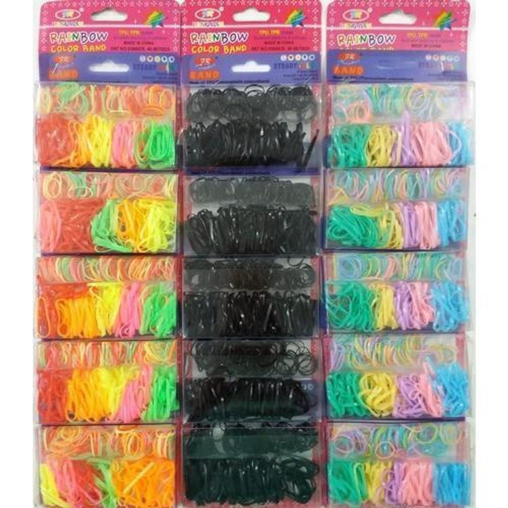 Elásticos de silicone - cartela com cores