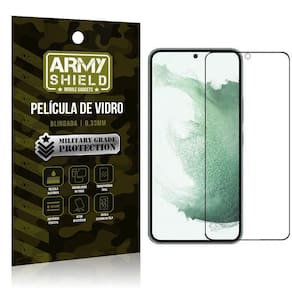 Película de vidro samsung s22 plus cobre toda tela - army