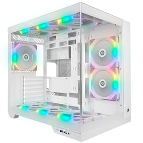 Gabinete Gamer Mid Tower Sem Fan Sem Fonte Ca-604W-Pro Wideload Pro Branco Redragon