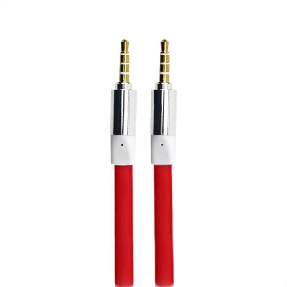 Cabo De áudio Estéreo Flat P2 Para P2 Com 10 Metros Vermelho