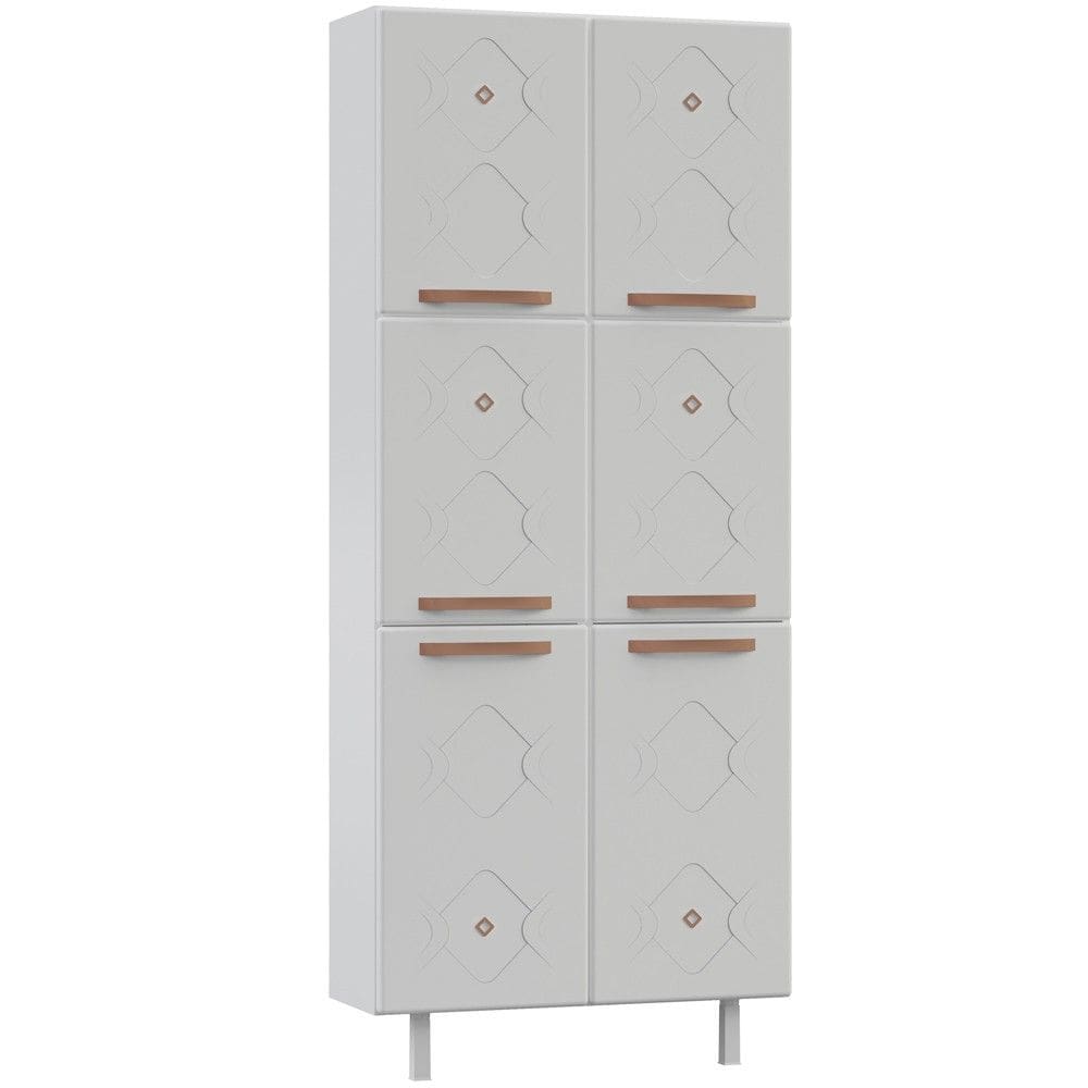 Paneleiro Duplo Aço Mirage New 6 Portas Branco - Telasul