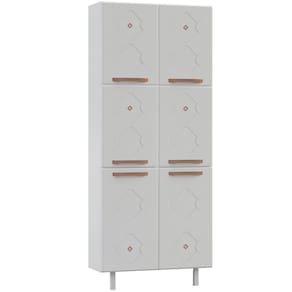 Paneleiro Duplo Aço Mirage New 6 Portas Branco - Telasul