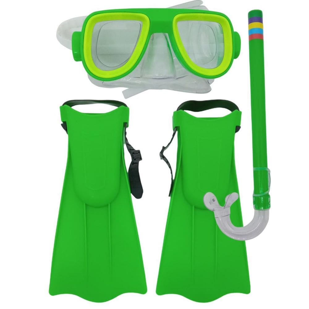 Kit mergulho completo infantil máscara snorkel pé pato