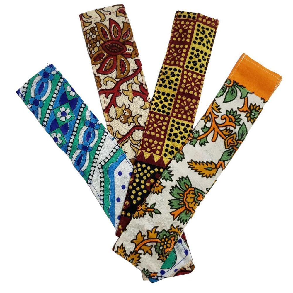 Kit 2 Canudos Bambu E Capinha Protetora 100% Algodão 15Cm