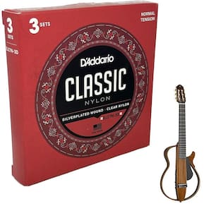 3 jogos de cordas em nylon violão daddario ej27n 3d