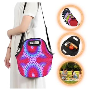 Bolsa Lancheira Térmica Neoprene Adulto Infantil Colorida