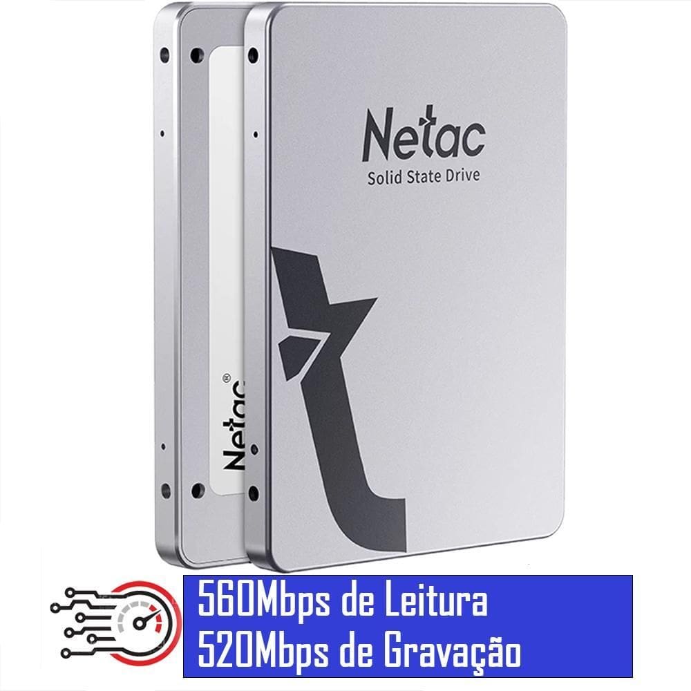 Ssd netac 1tb 2.5 sataiii 560mbps leitura 520mbps gravação