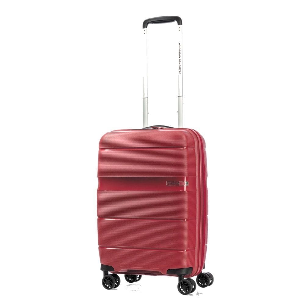 Mala de Bordo Pequena Expansivel em Polipropileno American Tourister Linex Cadeado Tsa Vermelha
