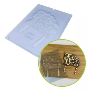 Kit 4 Pecas Forma Simples Topo De Bolo Feliz Natal 10385