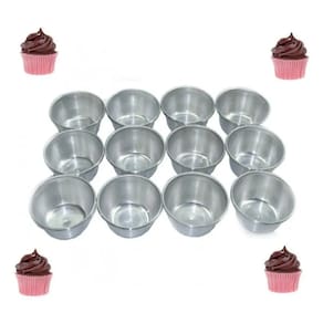 Forminha Para Cupcake Padrão Com 24 Peças Em Alumínio