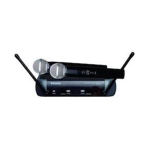 Microfone profissional duplo sem fio weisre pgx-51 uhf