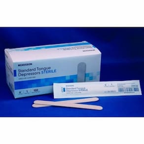 Depressor de língua 250 unidades da McKesson (pacote com 6)