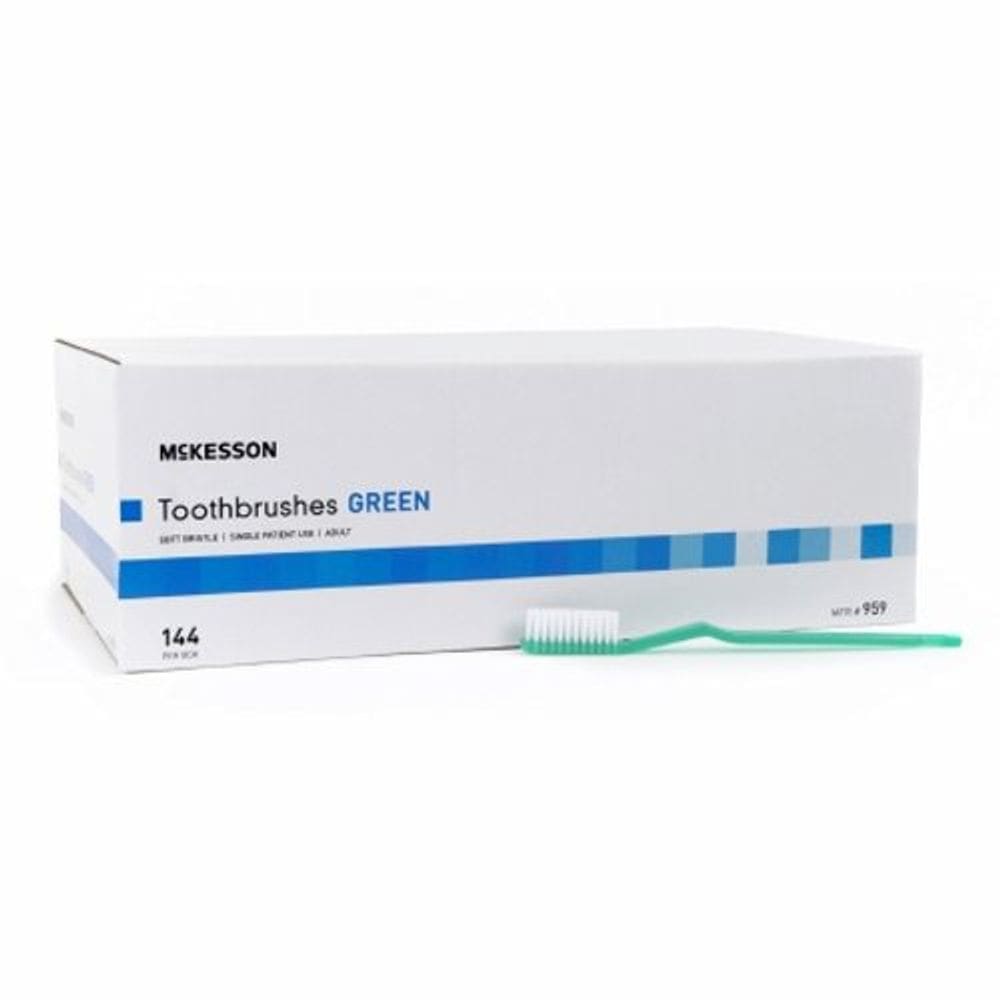 Escova de dentes McKesson Green Adult Soft 144 unidades da McKesson (pacote com 6)