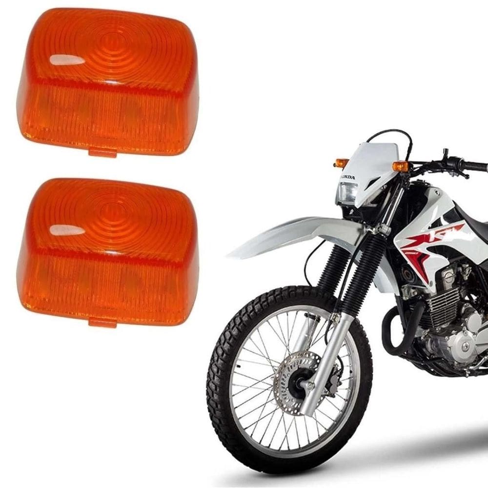 Par lente pisca laranja pop xlr bros 125 150 xr 200 tornado