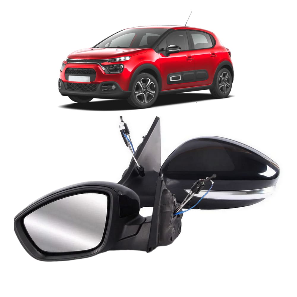 Retrovisor Manual P/ Citroen C3 Smart 2023 Pisca Motorista Eb1023