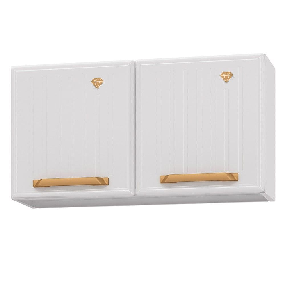 Armário Aéreo Cozinha Aço Diamante 2 Portas Branco - Telasul