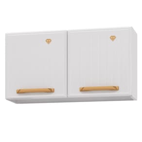 Armário Aéreo Cozinha Aço Diamante 2 Portas Branco - Telasul