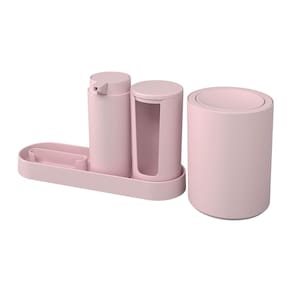Conjunto para Banheiro Coza Serene 4 Peças Rosa Clay