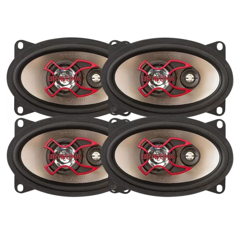 Kit 4 Alto Falantes Bravox B3x46x Triaxial 160 Wrms 4 Ohms