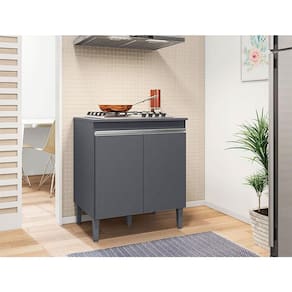 Balcão Cooktop Ambiente Andréia Cinza Fosco - AJL