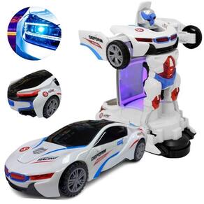 Carro Policial Robo Brinquedo Com Luz E Som Para Crianças