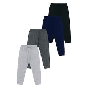 Kit 4 Calças Moletom Flanelado com Punho Infantil Unissex Kyly cores