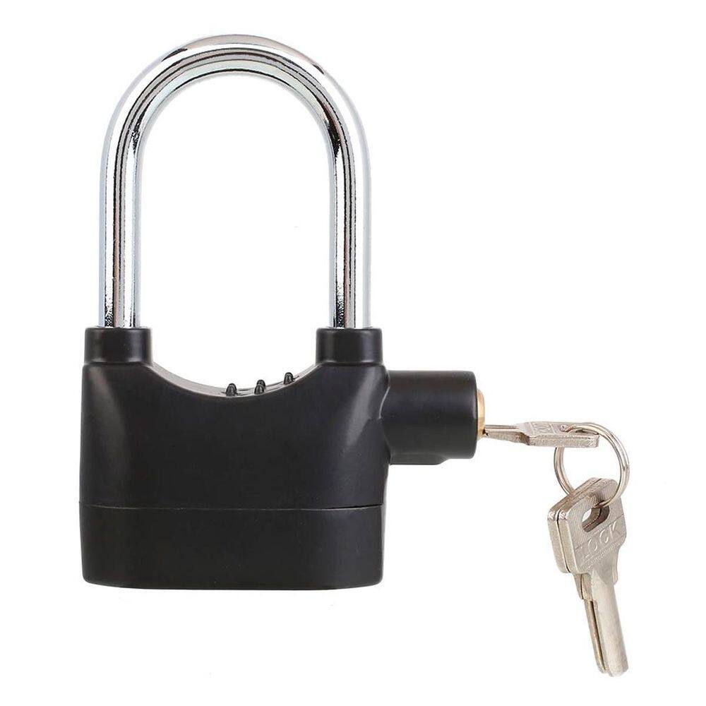 Cadeado alarme sonoro anti-furto bike portão resistente aço