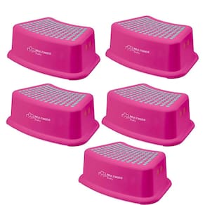 Kit 5 degrau step infantil antiderrapante banquinho formato