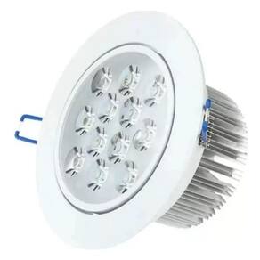 Kit 6 lâmpadas spot led 12w embutir redonda bco frio bivolt