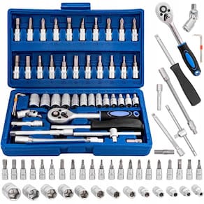 Kit 46 chave catraca jogo de soquetes allen