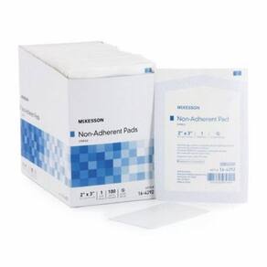 Curativo não aderente McKesson mistura de náilon/poliéster 2 x 3 polegadas estéril 100 unidades da McKesson (pacote com 6)