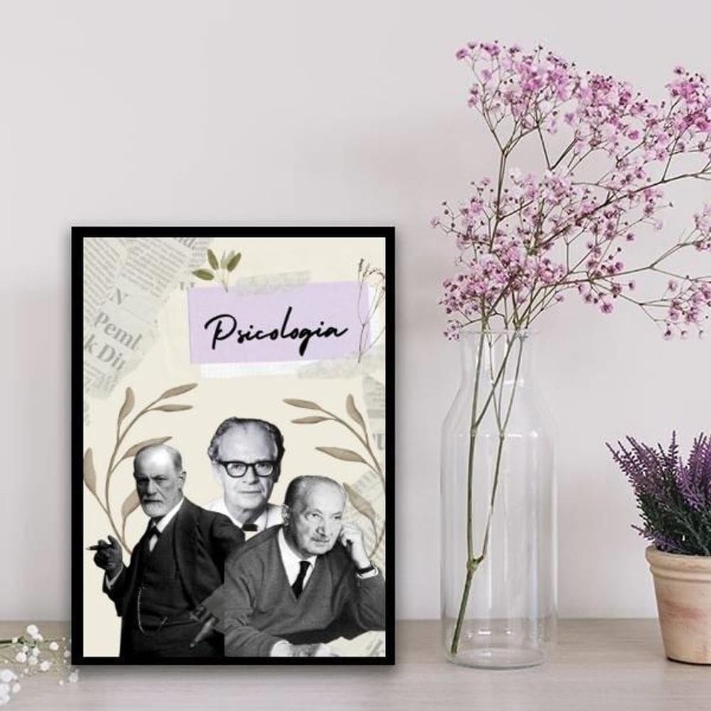 Quadro Decorativo Mestres Da Psicologia 45X34Cm