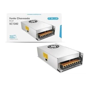 Fonte chaveada estabilizada 24v 10a 240w bivolt