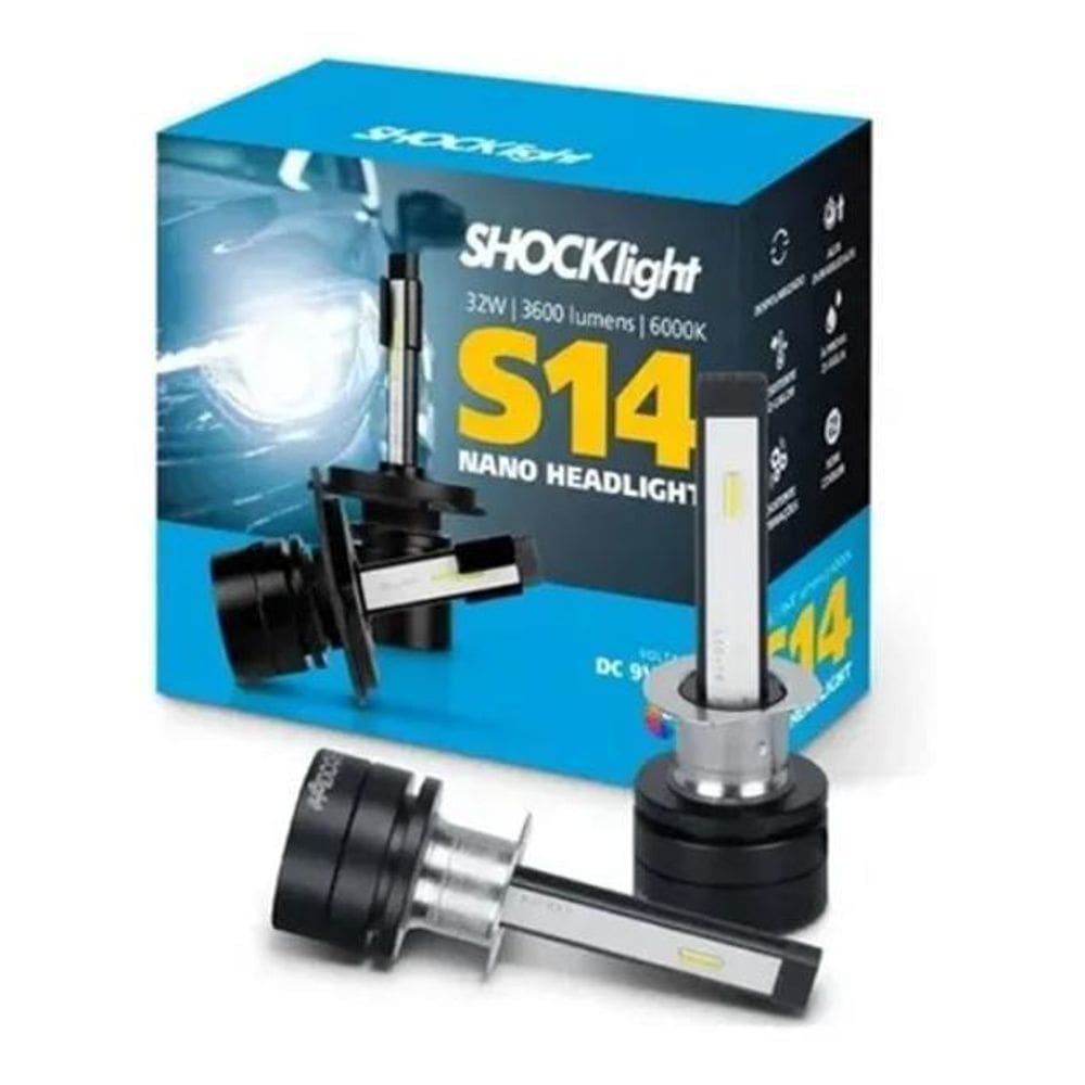 Lâmpada super led nano shocklight s14 - hb4/9006
