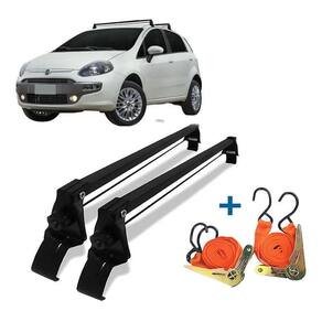 Rack De Teto Fiat Punto 4 Portas 08 A 17 + 2 Cintas Catraca