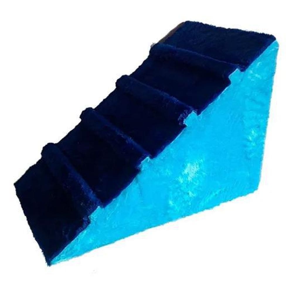 Rampa para cães com 60cm de altura azul royal com azul bebê