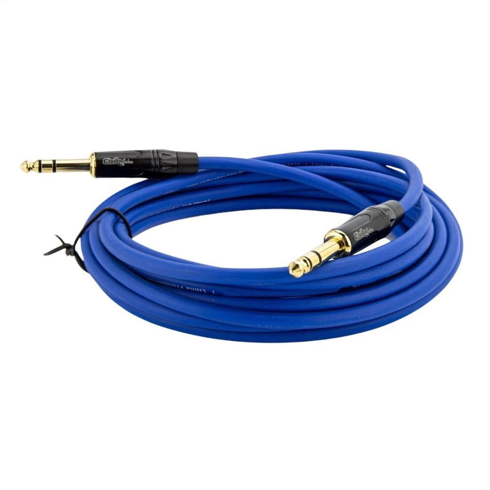 Cabo p10 para p10 estéreo profissional azul 3m