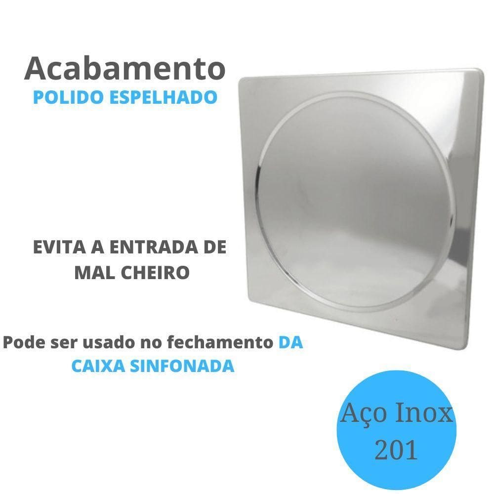 Tampa cega 10x10 para ralo de quintais banheiros cozinha