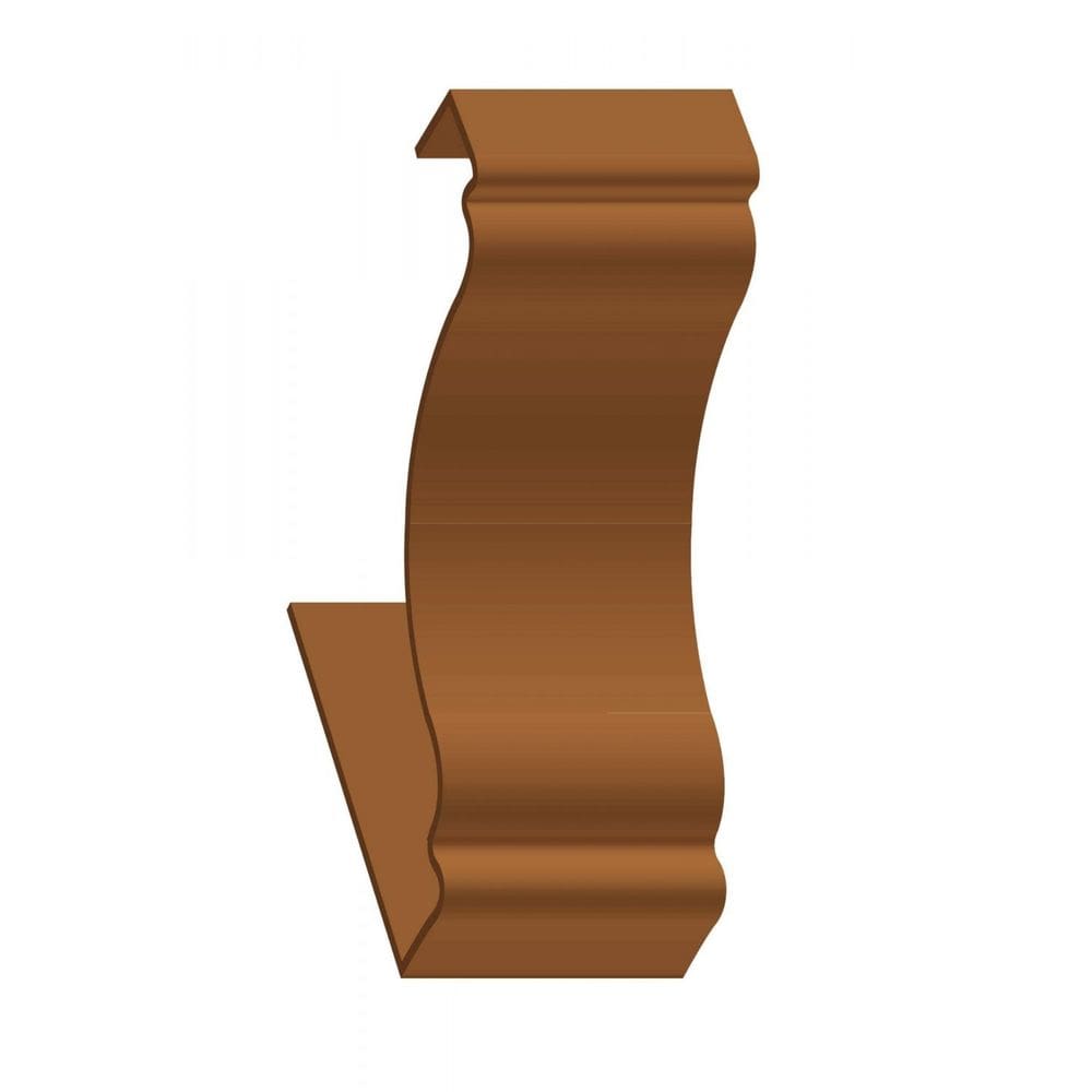 Emenda para Meia Cana Polifort 30mmx8cm Mogno