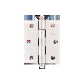 Dobradiça Aço Carbono 3025 Cromo Acetinado Prata