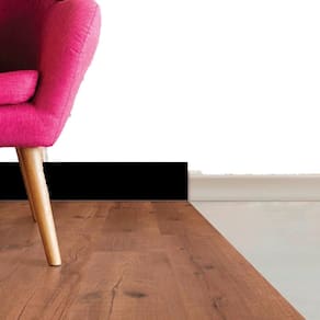 Rodapé de MDF 7cm x 15mm x 2,40m Guarnição Lisa Moldufama 702 Preto