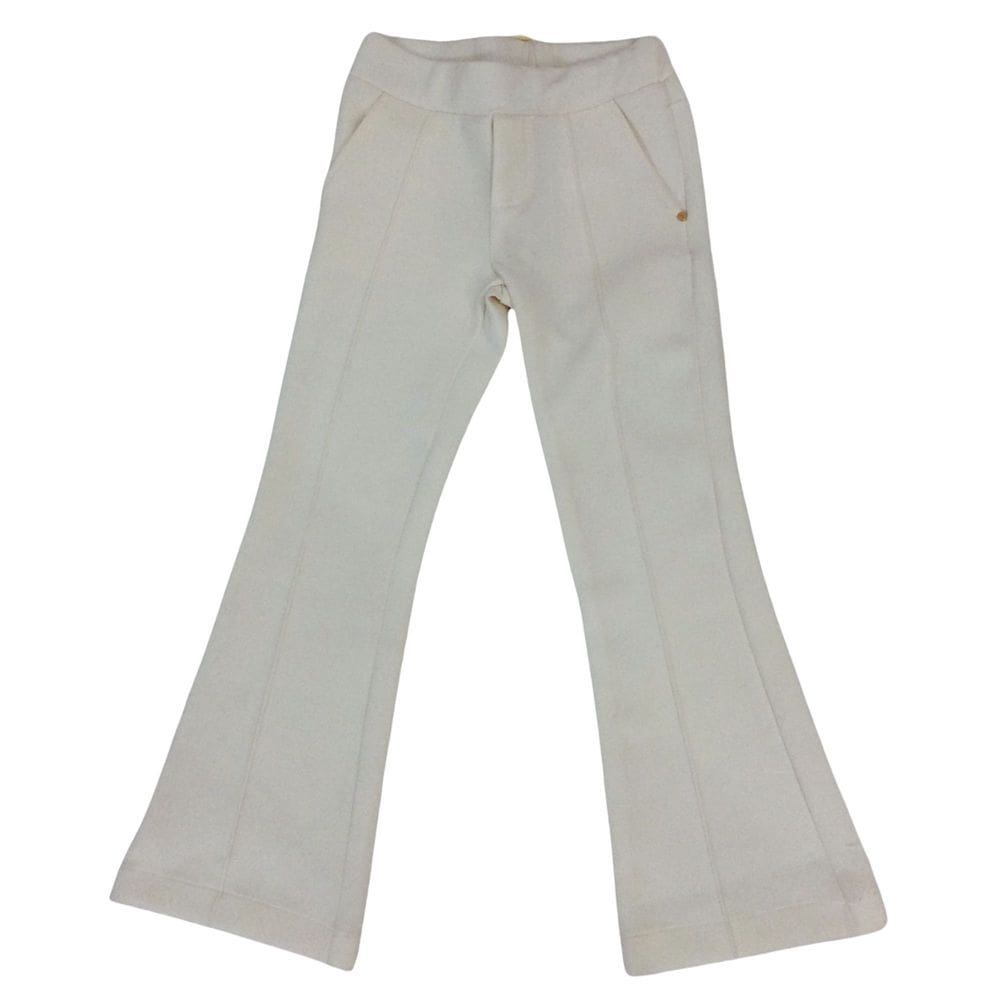 Calça Flare infantil fem Petit Cherie Bege claro