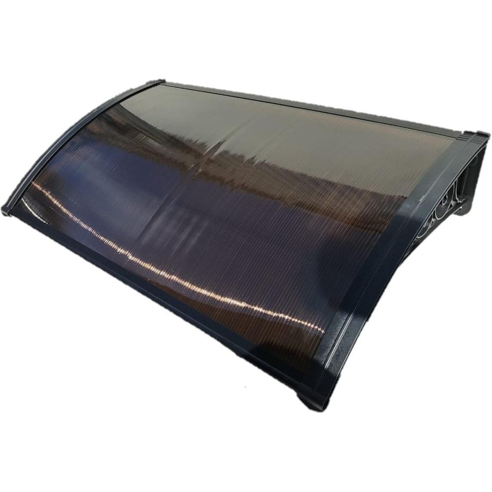 Kit Toldo Policarbonato 1,00X0,60M - Preto Com Fume
